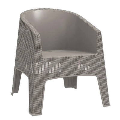 Outdoor Garden Chair Plastic Stackable Coffee Dining Arm Chair Villa Patio Armchair