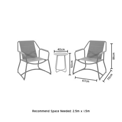 Transform Your Outdoor Space with AJUNION 3 Piece Aluminum Lounge Set and Garden Chair