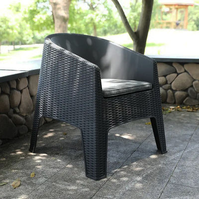 Outdoor Garden Chair Plastic Stackable Coffee Dining Arm Chair Villa Patio Armchair