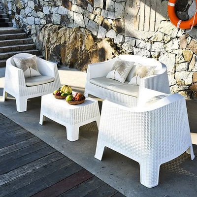 Outdoor Garden Chair Plastic Stackable Coffee Dining Arm Chair Villa Patio Armchair