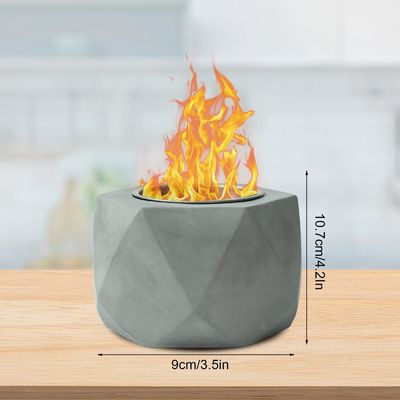 Pounds AJUNION Portable Mini Concrete Fire Pit Tabletop Alcohol Burning Fire Pit Bowl