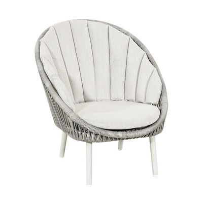 Rope Weave Garden Balcony Furniture 3 Piece Aluminum Lounge Set with Side Table by AJUNION
