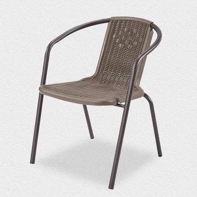Hotel Garden Balcony Beach Stackable Armchair Woven PE Rattan Wicker Dining Chair
