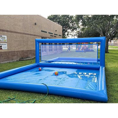 Outdoor 33ft Inflatable Volleyball Court Set for Swimming Pool L32.8 x W16.5 x H7ft