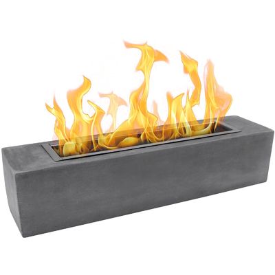 Stylish Concrete Tabletop Fireplace for Modern Outdoor Garden AJUNION Alcohol Firepit
