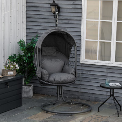 AJUNION Foldable Egg Chair and Stand The Perfect Combination for Outdoor Furniture