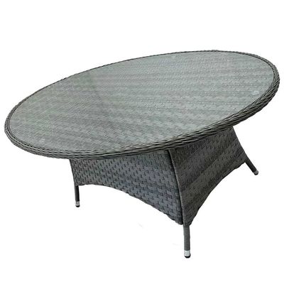 9 Seater Outdoor Dining Set with Round Table and Cushions by AJUNION Rattan Furniture