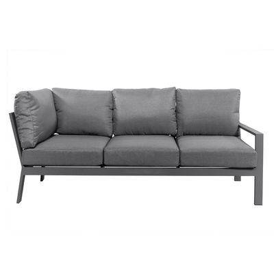 Aluminum Frame Modern L Shape Garden Sofa Set with Coffee Table Size L 120 x W60 x H45cm
