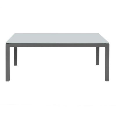 Aluminum Frame Modern L Shape Garden Sofa Set with Coffee Table Size L 120 x W60 x H45cm