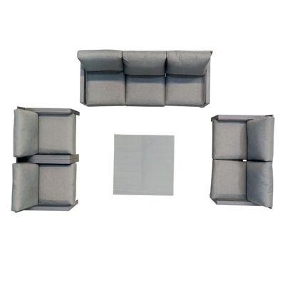 AJUNION 5 Piece Aluminum Outdoor Furniture Set Garden Sofa Patio Seating Lounge Set
