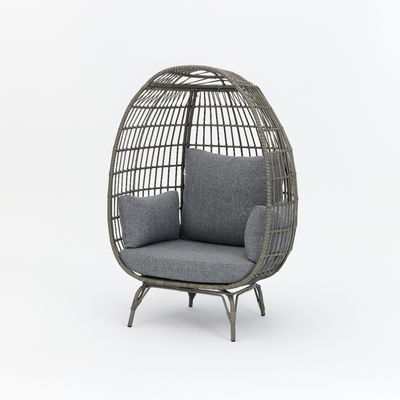 Standing Egg Chair Foldable and Rattan Weave Design for Outdoor Living Room