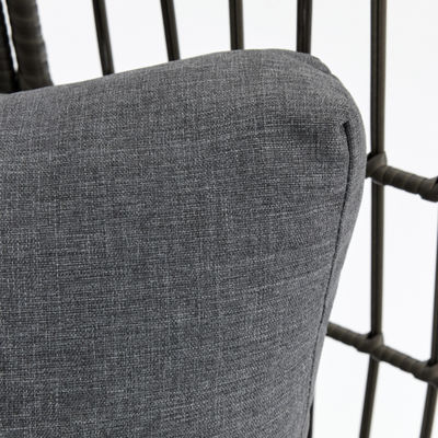 Standing Egg Chair Foldable and Rattan Weave Design for Outdoor Living Room