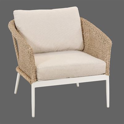 Aluminum Frame All Weather Patio Furniture Set with Rattan Weave Sofa and Coffee Table