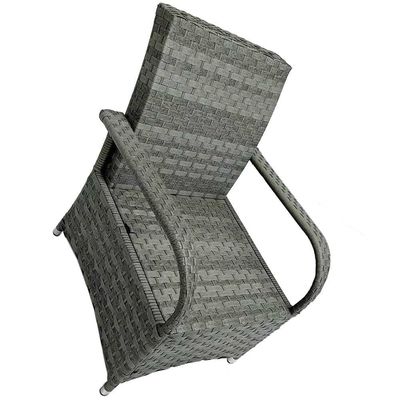 Round Table Outdoor Dining Furniture Wicker Rattan Garden Set for 4 Seater by AJUNION