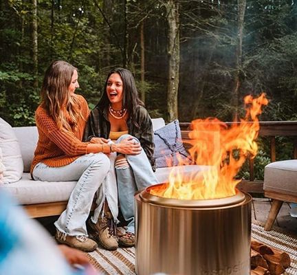 Customized Color Stainless Steel Portable Outdoor Camping Fire Pit Wood Burning Fireplace