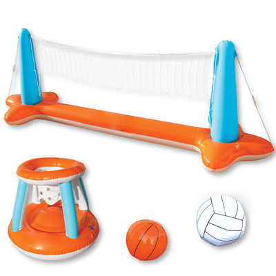 AJUNION PVC Inflatable Volleyball Pool Floating Swimming Float for Max Capacity ＞500kg