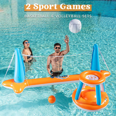 AJUNION PVC Inflatable Volleyball Pool Floating Swimming Float for Max Capacity ＞500kg