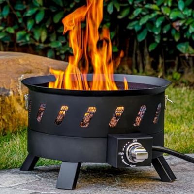Courtyard Must-Have AJUNION 17.3 inch Portable Propane Fire Pit for Camping Outside