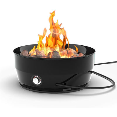 Smokeless Gas Fire Pit Round 24.2&quot;D x 24.2&quot;W x 11.1&quot;H 60000 BTU for Outdoor Camping
