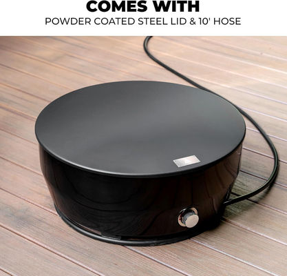 Smokeless Gas Fire Pit Round 24.2&quot;D x 24.2&quot;W x 11.1&quot;H 60000 BTU for Outdoor Camping