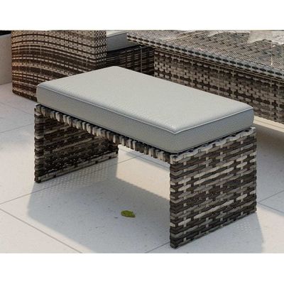 AJUNION PE Rattan Garden Dining Furniture Set with Rising Dining Table L96xW49xH35cm