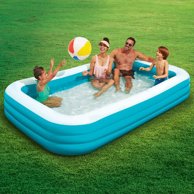 Family Fun Guaranteed with AJUNION 10ft Inflatable Pool and 2 Air-cushioned Backrests