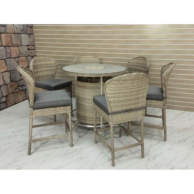 Upgrade Your Outdoor Entertainment Area with AJUNION PE Rattan Bar Furniture Set