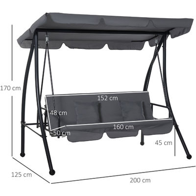 Upgrade Your Patio with AJUNION 3 Seater Garden Swing Hammock Chair 30kg Weight Limit