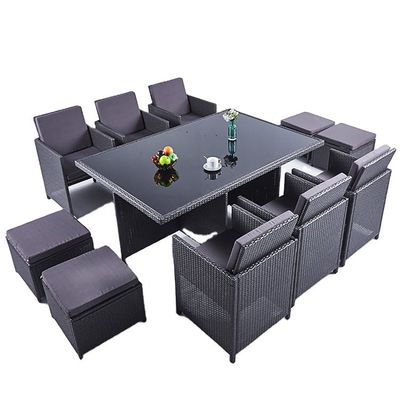 PE Rattan High Back Sofa Chair Set for Outdoor Indoor Patio Garden Balcony Pool Beach