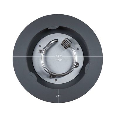 24&quot;L x 24&quot;W x 23.5&quot;H AJUNION Round Steel Propane Gas Fire Pit for Outdoor Smokeless