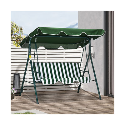 Outdoor Garden Metal Frame Patio Swing Chair with Canopy and Stylish Design