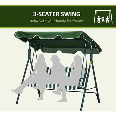 Outdoor Garden Metal Frame Patio Swing Chair with Canopy and Stylish Design