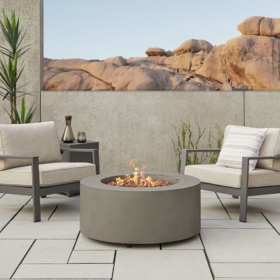Outdoor Propane Gas Fire Pit Table with 36&quot;L x 36&quot;W x 15&quot;H Size and Smokeless Design