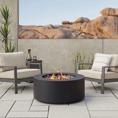 Outdoor Propane Gas Fire Pit Table with 36&quot;L x 36&quot;W x 15&quot;H Size and Smokeless Design