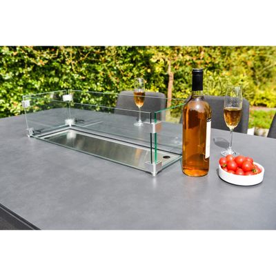 Outdoor Luxury Bar Set Furniture Aluminum Garden Furniture Dining Set with Fire Pit 87kg