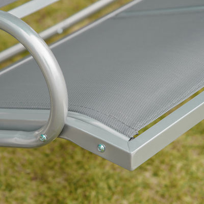 190L x 130W x 172H cm Garden Hammock Bench Swing with Adjustable Canopy by AJUNION