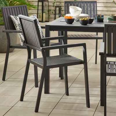 Villa Patio Dining Set AJUNION 8 Seat Outdoor Table and Chairs with Aluminum Frame