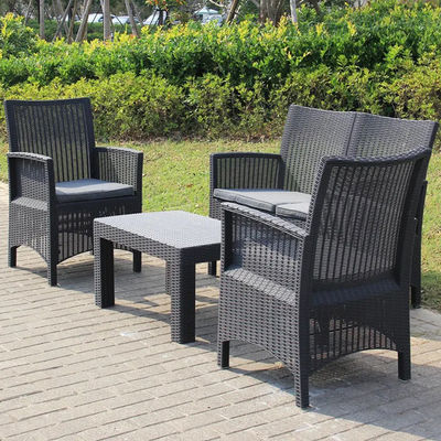 Transform Your Patio into a Nordic Paradise with Plastic Dinning Table and Chair Set