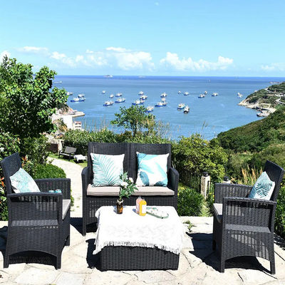 Transform Your Patio into a Nordic Paradise with Plastic Dinning Table and Chair Set