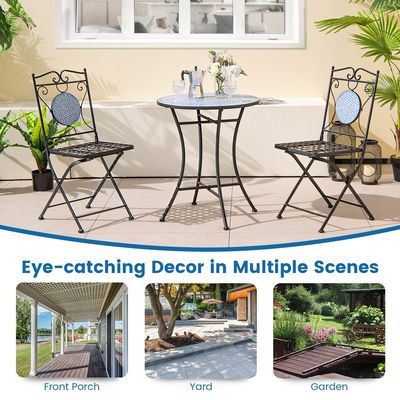 Upgrade Your Outdoor Decor with AJUNION All Weather Bistro Set Table Size Dia24&quot; x H28