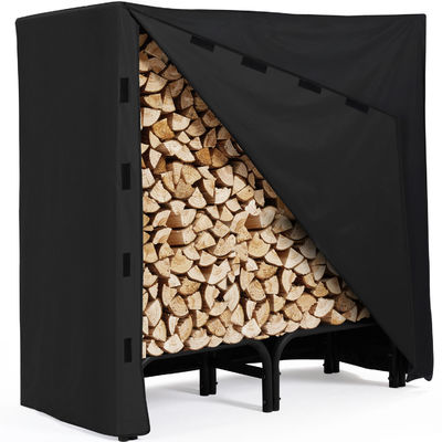 AJUNION Firewood Log Holder Rack for Indoor and Outdoor Storage W123 x D34 x H124.5cm