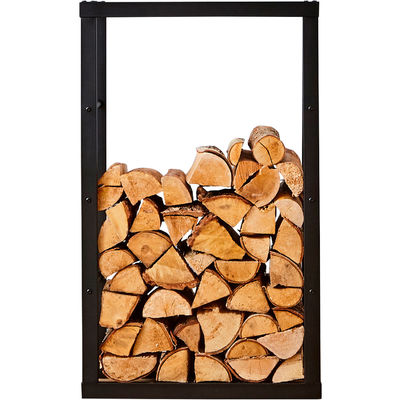 Sturdy Steel Firewood Storage Rack for Indoor and Outdoor Large Size W40x D25 x H150cm
