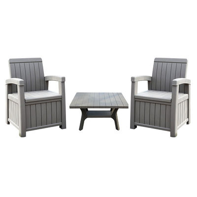 Banquet Outdoor Garden Hotel Patio Waterproof Plastic Loveseat Sofa Chair Set with Table