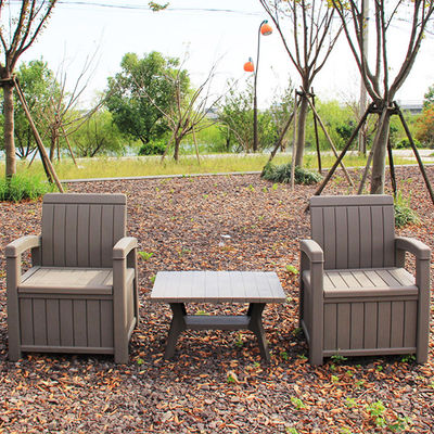 Banquet Outdoor Garden Hotel Patio Waterproof Plastic Loveseat Sofa Chair Set with Table
