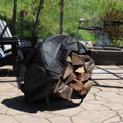 Indoor and Outdoor Firewood Rack AJUNION Round Log Holder 3.72kg Powder Coated Steel