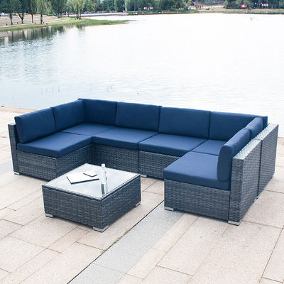 Outdoor Indoor Patio Garden Balcony Pool Furniture Woven Rattan Sectional Modular Set