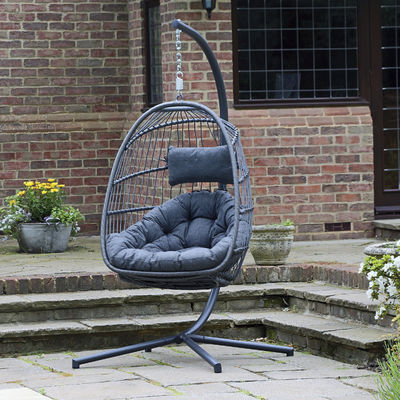 Stylish Hanging Hammock Chair for Patio Garden Cottage Courtyard or Beach Made of Metal
