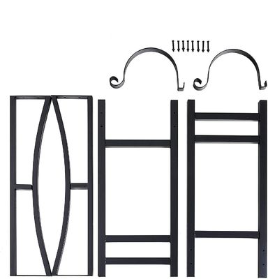 30inch Heavy Duty Firewood Rack Power Coated Steel Log Holder for Fireplace Decoration