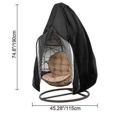 600D Oxford PVC Single Hanging Swing Chair Dust Protector Covers for Outdoor Garden Patio