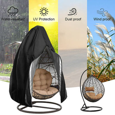 600D Oxford PVC Single Hanging Swing Chair Dust Protector Covers for Outdoor Garden Patio